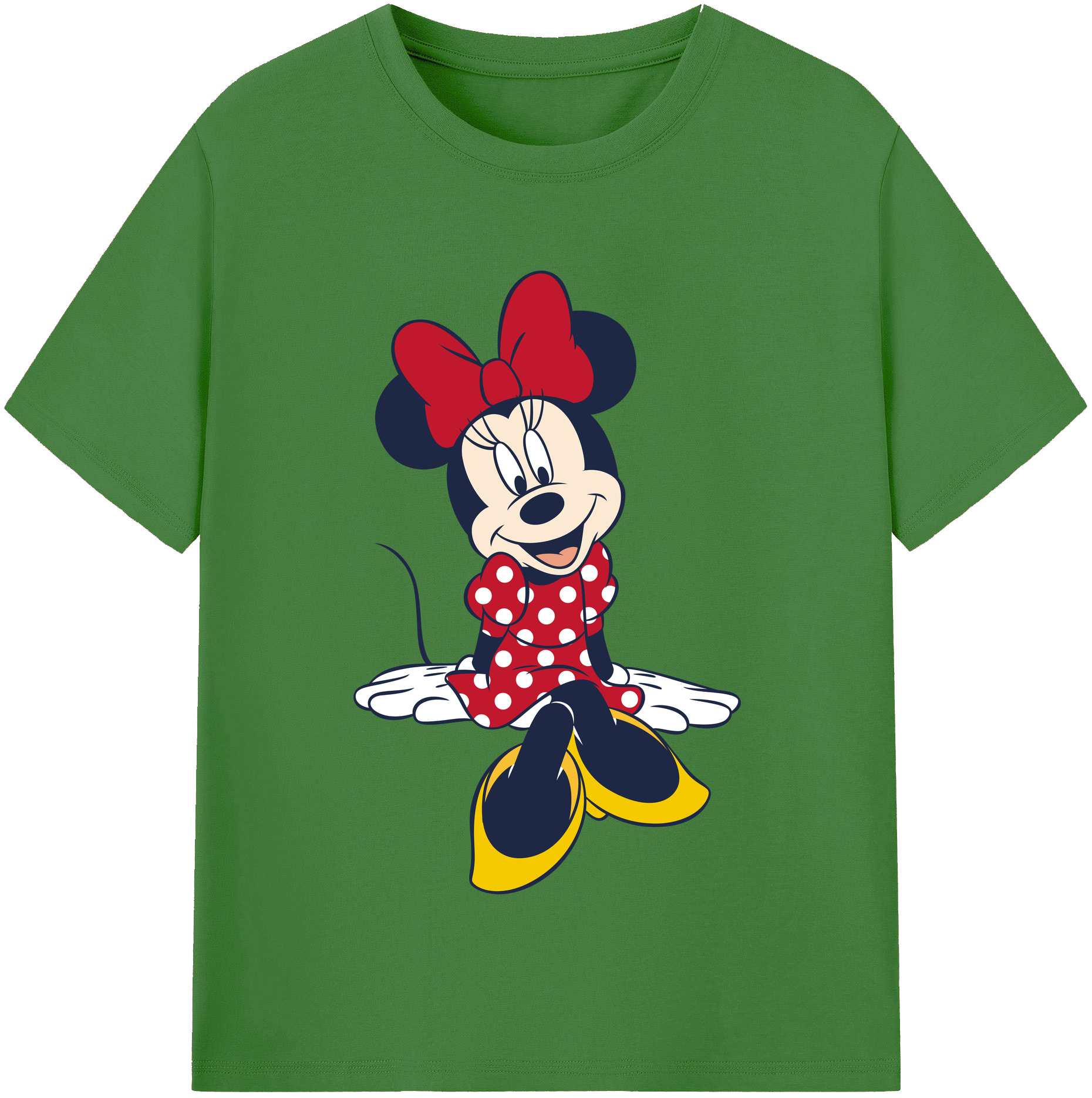 （画像用） ミッキーマウス Mickey Mouse レディースカジュアルプリントTシャツ（綿100％）